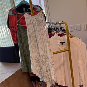 Cloth & Stone Light Gray Patterned Top